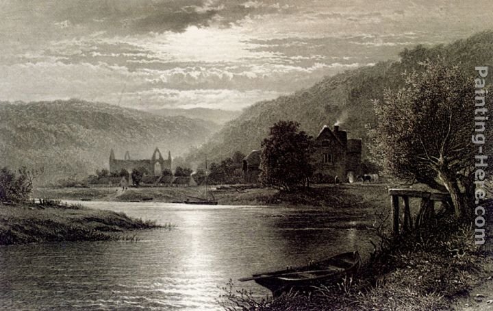 Thomas Sidney Cooper Tintern Abbey, Moonlight On The Wye